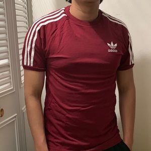Adidas Maroon T Shirt